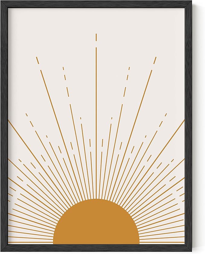HAUS AND HUES Minimalist Wall Art - Mid Century Modern Decor, Boho Prints, Contemporary Wall Art, Unframed 12x16
