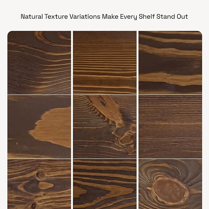 BAOBAB WORKSHOP Solid Wood Floating Shelves for Wall 36 Inches Long, Heavy Duty Wall Shelf for Bedroom 36 Inch Large, Real Wooden Bathroom Shelf Kitchen Rustic, Walnut Shelves, 36W × 6.7D, Set of 2