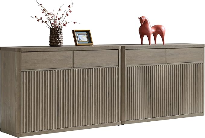 SICOTAS Buffet Cabinet with Storage - Storage Cabinet Sideboard with Doors & Shelves Accent Credenza Buffet Table with 2 Drawer Buffets & Sideboards for Living Room Dining Room Kitchen Entryway Office