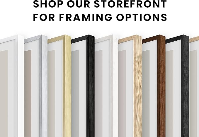 HAUS AND HUES Mid-Century Modern Art Print – Bauhaus Poster, Retro Evil Eye Wall Decor, Geometric Yellow Abstract Art (Black Frame, 12x16)