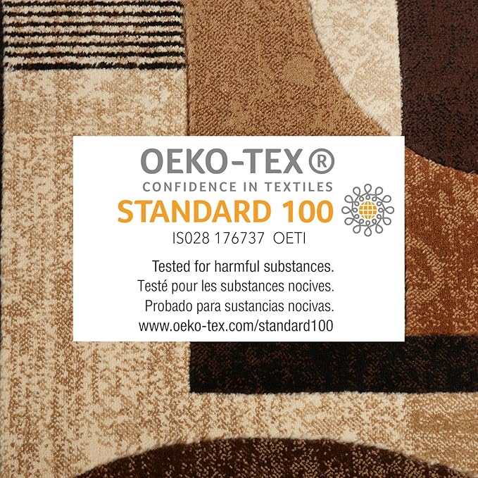 Home Dynamix Tribeca Jasmine Modern Area Rug, Abstract Brown/Beige 5'2"x7'2"