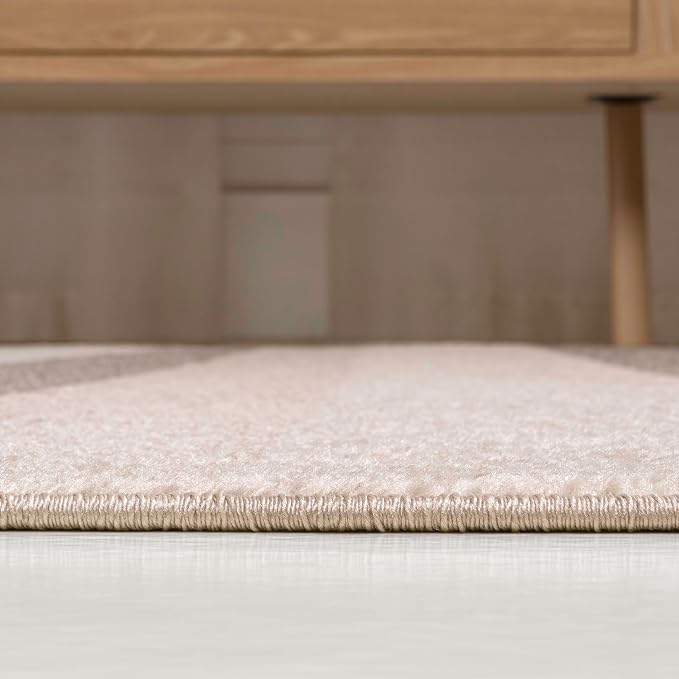 JONATHAN Y Prism Geometric Striped Beige/Brown Indoor Area Rug 4x6, Modern, Coastal, Easy-Cleaning for Living Room, Bedroom, Kitchen, Pet Friendly, Non-Shedding (DZC101C-4)