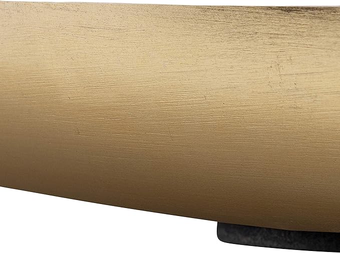 Kate and Laurel Stovring Mid-Century Tray, 16 Inch Diameter, Gold, Modern Tray for Serving, Storage, and Display