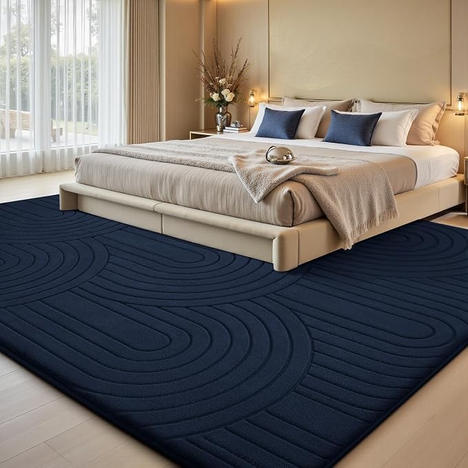 Sour Lemon 8x10 Area Rugs for Living Room,Soft Large Area Rug Modern Annualrings Rugs Machine Washable Area Rug,Non-Slip Rug Carpet for Bedroom Under Dining Table Home Office Decor