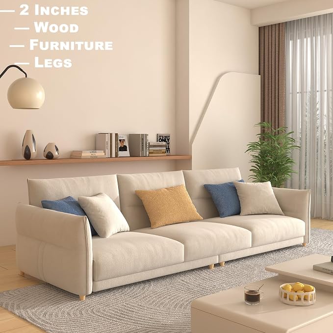 2 Inch Small Wood Furniture Legs Set of 4 - Short Solid Wooden Couch Legs Ottoman Legs, Mini Feet for Sofa,Cabinet,Drsser,Side Table - Varnished Finish