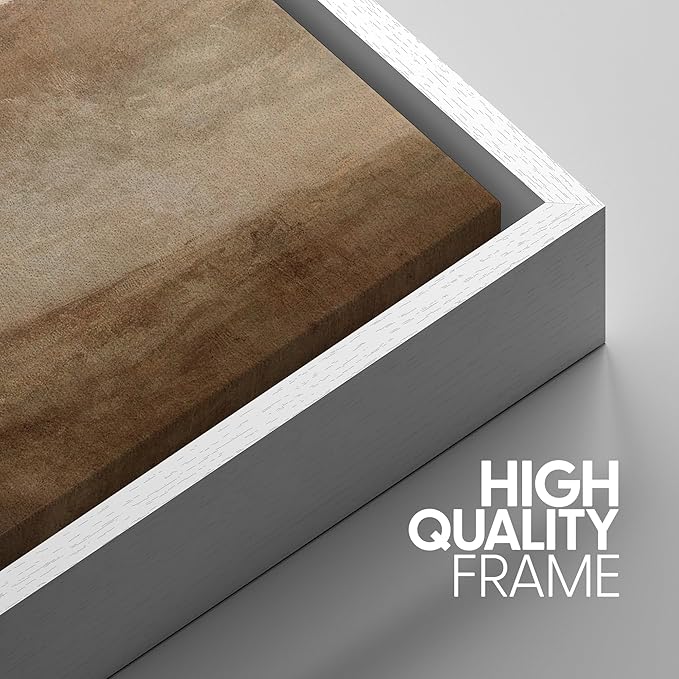 SIGNWIN Framed Canvas Print Wall Art Set Minimal Mountain Landscape Neutral Illustrations Modern Art Decorative Boho Relax/Zen Nordic for Living Room, Bedroom, Office - 24"x36"x3 White