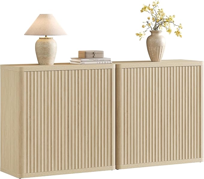 SICOTAS Buffet Cabinet with Storage Sideboard Accent Modern Credenza with Doors & Shelves Fluted 69.2" Tall Media Console Mid Century Coffee Bar Table for Living Room Kitchen Dining Room Hallway