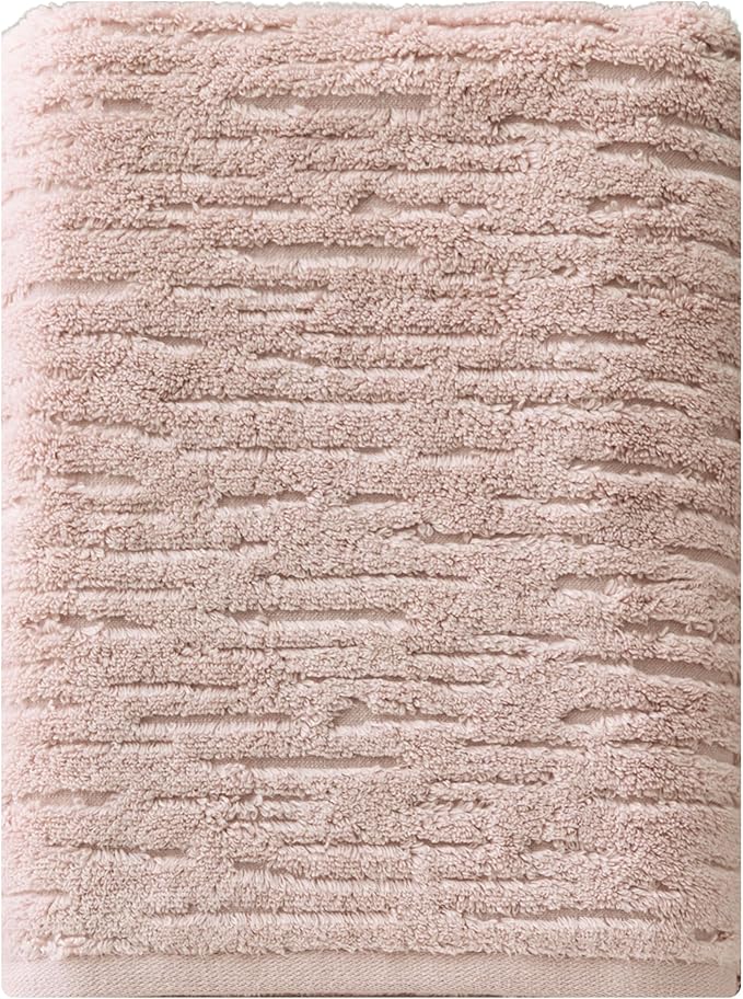 SKL Home CloudSoft 100% Cotton Luxury Bath Towel, 600 GSM, Ultra Plush & Absorbent, Blush Pink