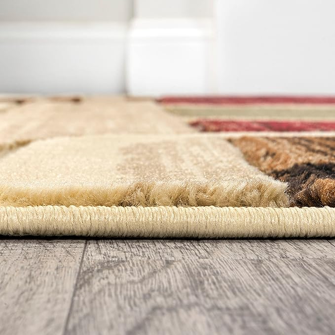 JONATHAN Y Abstract Arches Cream/Brown/Red Indoor Area Rug 3X5 ft, Tamara Retro for Living Room, Bedroom, Kitchen, Office, Easy-Cleaning, High Traffic, Pet-Friendly, Non-Shedding UNQ102A-3