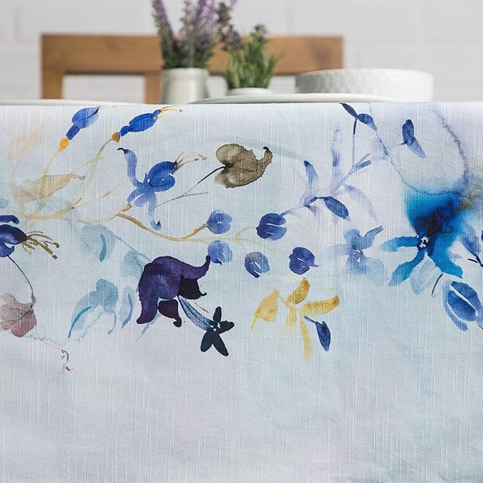 Maison d' Hermine Table Cloth Rectangle Table 100% Cotton 60 x 90 Inches Tablecloth Reusable Decorative for Dining Room Farmhouse Home Valentines Day Decorations Spring Summer - Lazy Summer Days