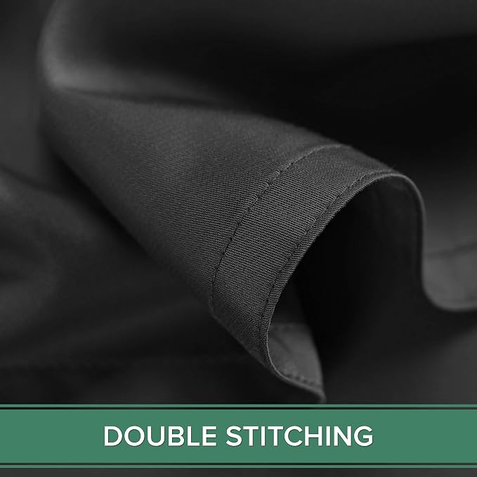 Pure Bamboo Split King Sheets, Genuine 100% Organic Viscose Derived from Bamboo Bed Sheet Set, Soft & Cooling, Double Stitching, 2 Fitted Sheets (Split King, Black)
