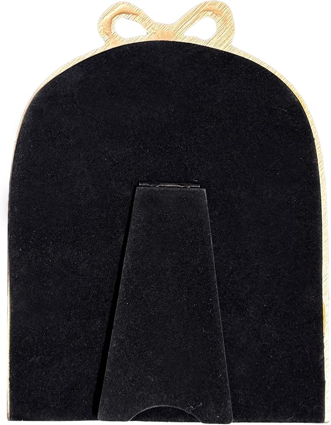 Vintage Carved Resin Desk Mirror - 8x6 Inch Decorative Vanity Mirror for Makeup, Dorm, Bedroom & Tabletop Deco (Bow Gold, 8" L x 6" W)