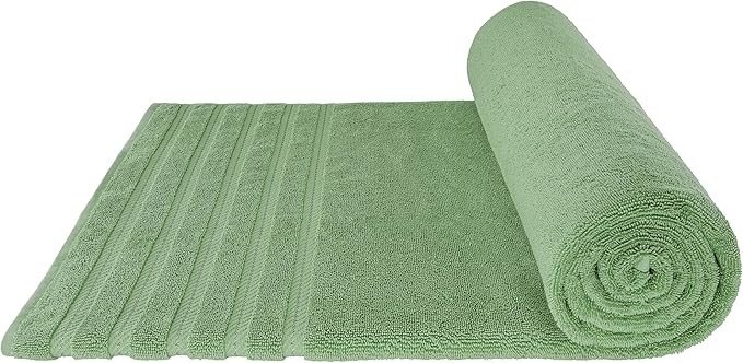 American Soft Linen 35x70 Jumbo Large Bath Towels, 600 GSM 100% Cotton Turkish Bath Sheet, Oversized Luxury Bath Towels for Bathroom Beach and Pool, Sage Green