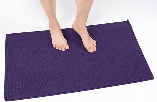 Cotton Paradise 100% Cotton Turkish Bathmat Rug, Soft Absorbent Quick Dry Non Slip, 17x24 Bathmat Rug, Violet Purple