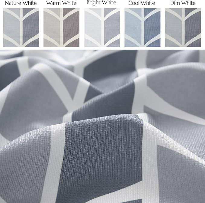 jinchan Grey and White Geometric Shower Curtain Chevron Arrow Farmhouse Shower Curtains for Bathroom Modern Waterproof Fabric with 12 Hooks 70x72 Inches