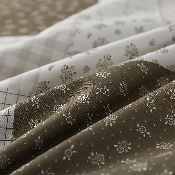 HoneiLife Rustic Duvet Cover Queen - 100% Cotton Comforter Cover 3-Piece, All Season Bedding Duvet Cover Sets with Zipper Closure & Corner Ties
