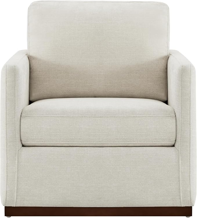 CHITA Swivel Accent Chair, FSC Certified Mid Century Modern Arm Chair for Living Room and Bedroom, Fully Assembled, Linen