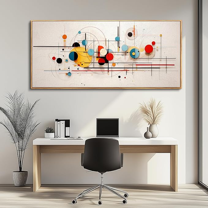 hyidecorart Large Framed Wall Art For Living Room Abstract Wall Decor Bedroom Artwork For Office Inspiration Colorful Bedroom Pictures Canvas Prints Wall Painting Hanging Modern Home Decor 72" x 32"