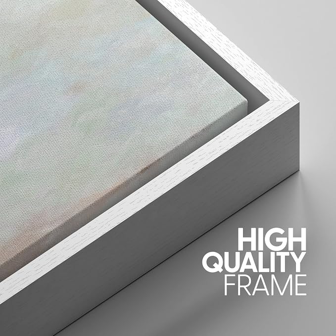 SIGNWIN Framed Canvas Print Wall Art Set Grunge Multicolor Pastel Landscape Shapes Abstract Illustrations Modern Art Decorative Nordic Chic Zen for Living Room, Bedroom, Office - 24"x36"x3 White