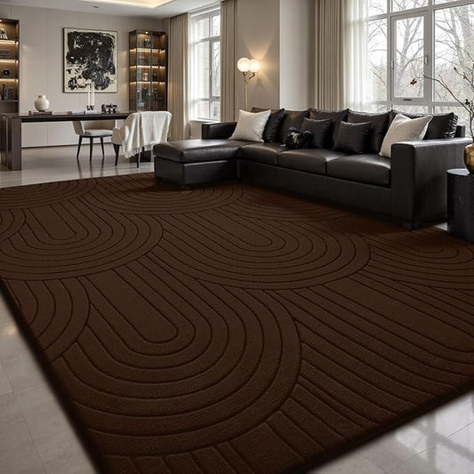 Sour Lemon 6x9 Area Rugs for Living Room,Soft Large Area Rug Modern Annualrings Rugs Machine Washable Area Rug,Non-Slip Rug Carpet for Bedroom Under Dining Table Home Office Decor