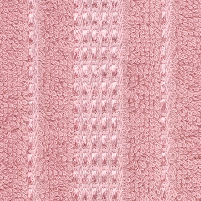 Melissa Linen, 2 Piece Hand Towel Set, 100% Turkish Cotton Face Hand Towels for Bathroom, 20 in x 35 in, Absorbent, Quick Dry, Durable and Soft, Spa and Hotel Quality, Light Pink