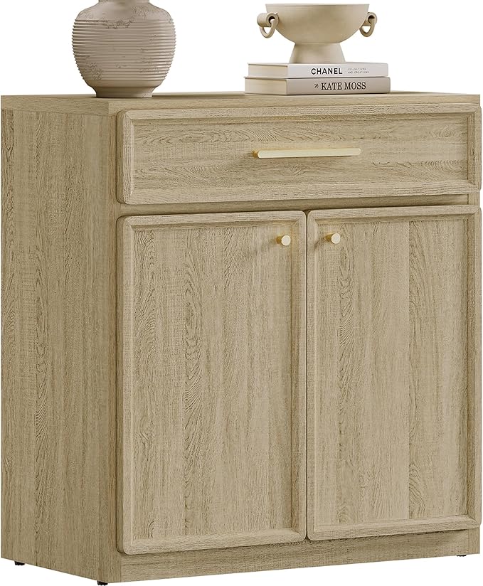 SICOTAS Buffet Cabinet with Storage Accent Storage Cabinet with Doors and Shelves 30" Modern Farmhouse Sideboard Credenza Buffet Table Coffee Bar for Living Room Kitchen Dining Room Entryway Hallway