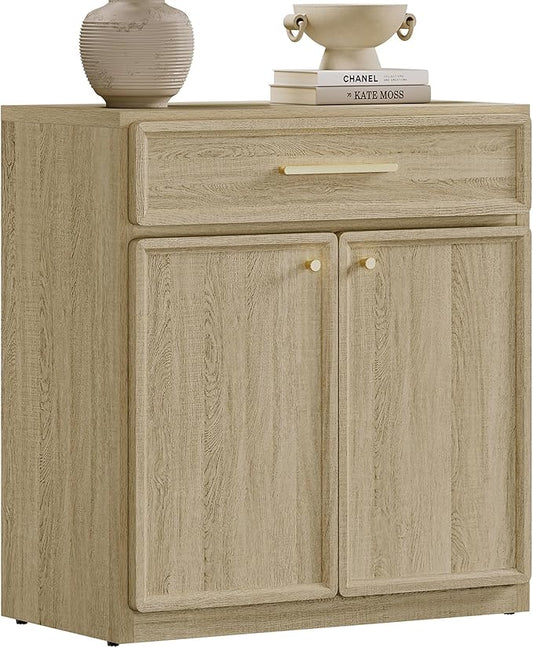 SICOTAS Buffet Cabinet with Storage Accent Storage Cabinet with Doors and Shelves 30" Modern Farmhouse Sideboard Credenza Buffet Table Coffee Bar for Living Room Kitchen Dining Room Entryway Hallway