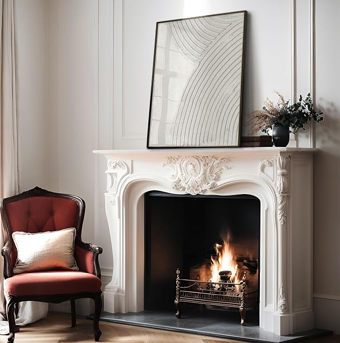 Poster Master Soft Lines Poster – Spiral Circle Print – Texture Art – Abstract Design – Mid-Century Modern Style – Aesthetic Theme – Acrylic Waves – Rustic Bedroom Accent – 18x24 UNFRAMED wall decor