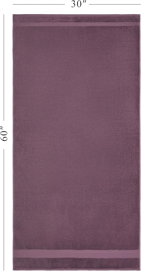 Ozdilek 2-Piece Bath Towels, 30x60 550GSM– 30x60 Inches, 100% Turkish Cotton, Luxury Quick Dry, Extra Large, Fade-Resistant, Eco-Friendly, Spa Towel, Cotton Towel (Orchid Purple)