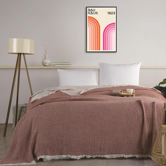 Bau Haus 1923 Retro Geometric Framed Poster Bold Orange And Pink Curved Arcs Canvas Wall Art Minimalist Typography Prints Painting For Home Bedroom Dorm Wall Decor 24x36in Framed