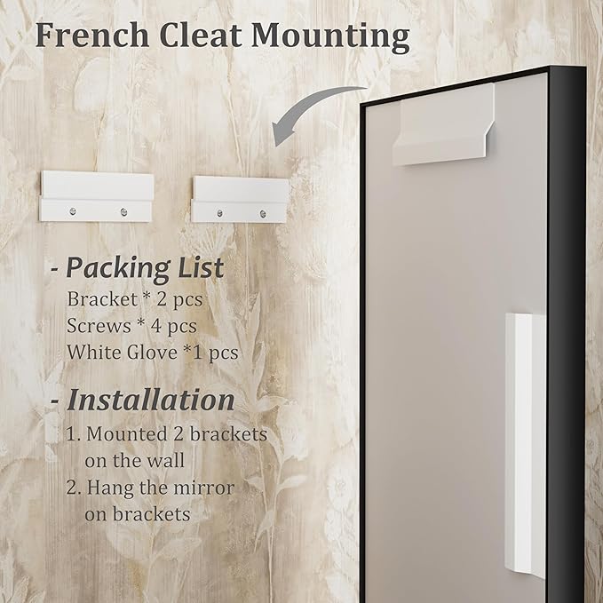 72x36 Inch Black Mirror for Bathroom, Large Matte Black Bathroom Vanity Mirrors, Square Corner Black Rectangle Bathroom Mirror, Anti-Rust, Shatter-Proof (Horizontal/Vertical)