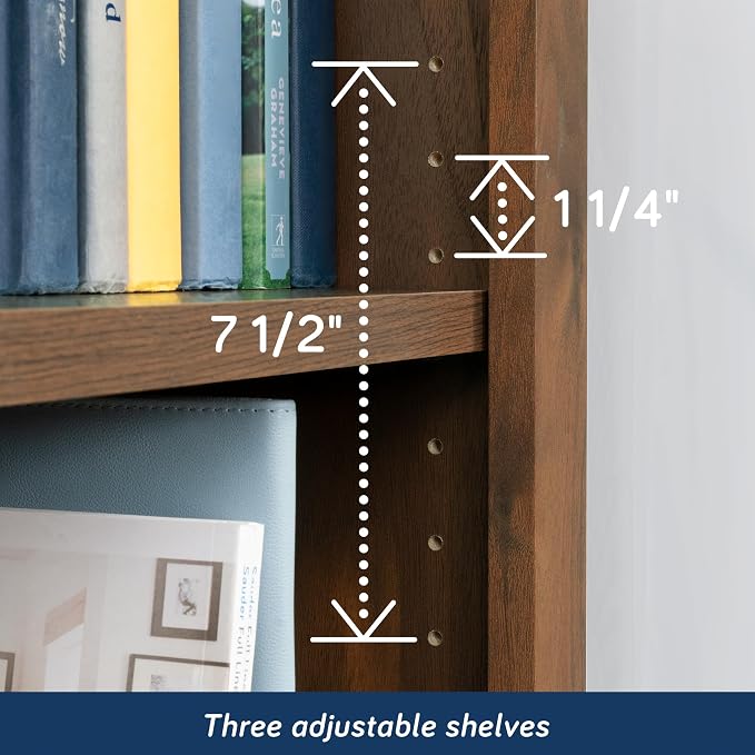 Sauder Select 5-Shelf Bookcase, in a Grand Walnut Finish