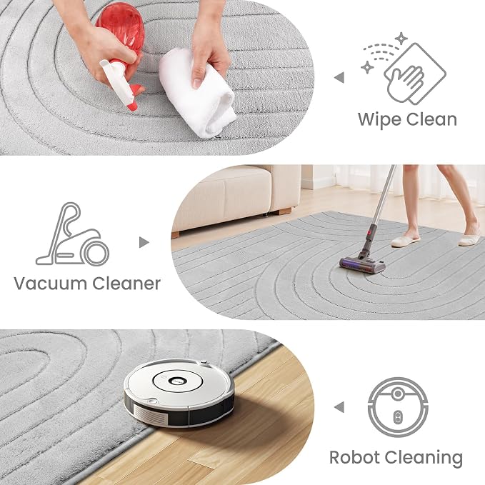 Sour Lemon 5x7 Area Rugs for Living Room,Soft Area Rug Modern Annualrings Rugs Machine Washable Area Rug,Non-Slip Rug Carpet for Bedroom Under Dining Table Home Office Decor