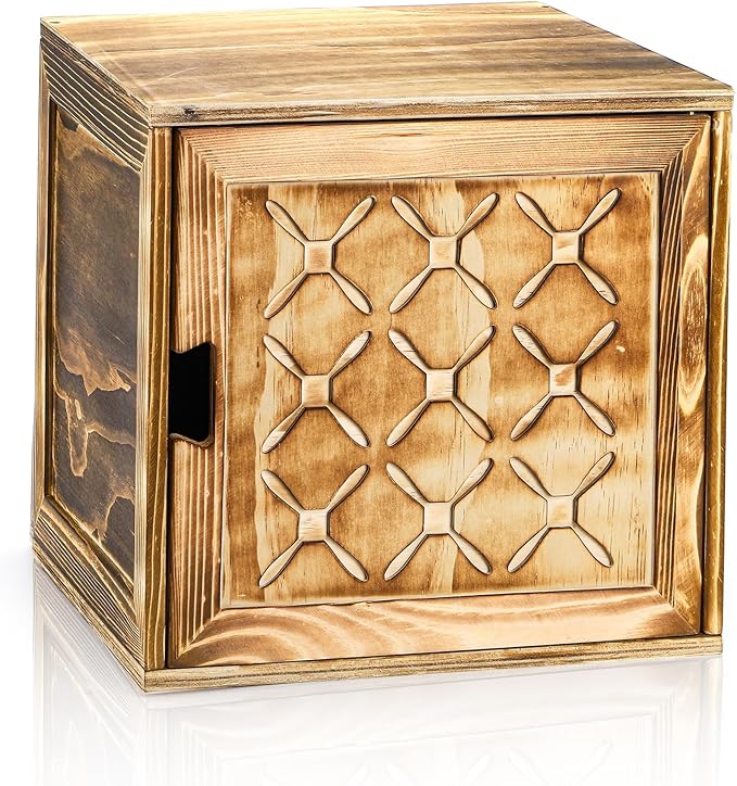 Fasmov Cube Storage Organizer, Wooden Cube Bookshelf, Stackable Connect Storage Cube Cubby Organizer with Door, Stackable Cubes Bin for Kitchen, Living Room, Bedroom, Home and Office