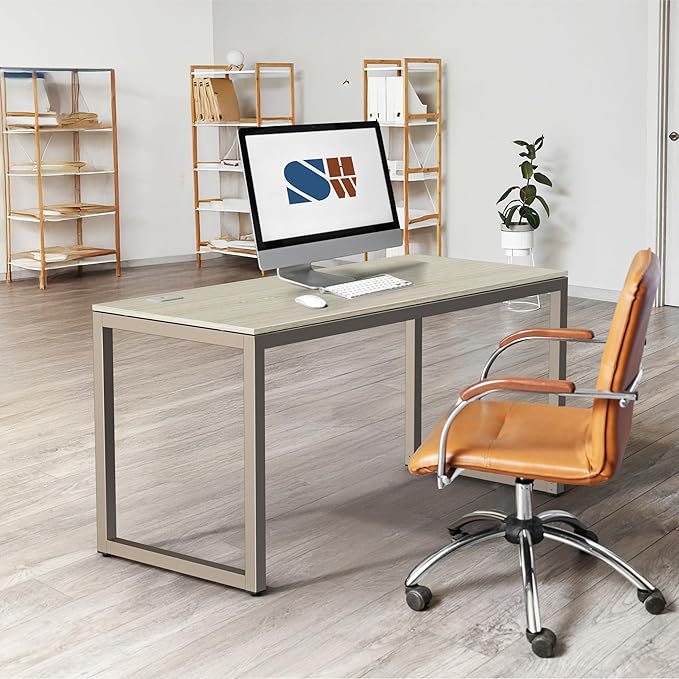 SHW 48-Inch Commercial-Grade Office Computer Desk, Maple
