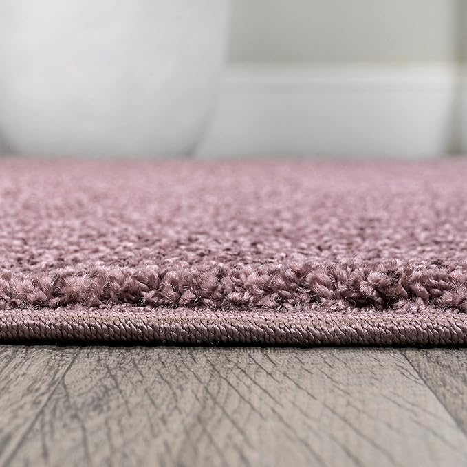 JONATHAN Y Haze Solid Low-Pile Light Purple Indoor Area Rug 10x14, Coastal,Bohemian,Minimalist,Classic, Easy-Cleaning for Living Room,Bedroom,Kitchen,Pet Friendly,Non-Shedding (SEU100R-14)