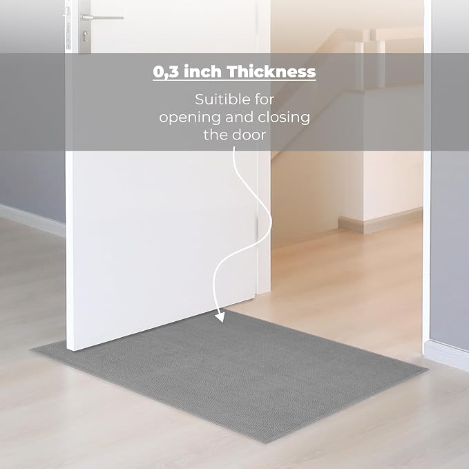 Cotton Paradise 100% Cotton Turkish Bathmat Rug, Soft Absorbent Quick Dry Non Slip, 20x34 Bathmat Rug, Light Grey