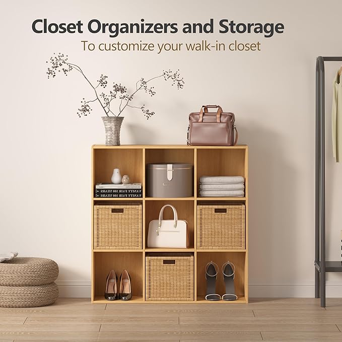 5 Cube Storage Organizer Bookshelf, Closed Back Display Bookcase, Reversible Bookcase, Cubes Closet Organizer for Home, Living Room, Kids Room, Office, Bedroom, Study, Hallway
