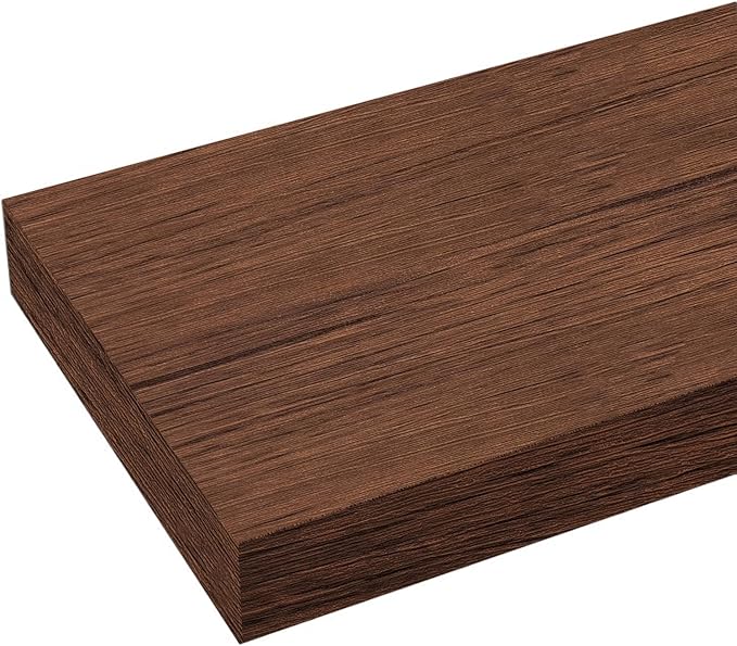 Bathroom Floating Shelves for Wall, Walnut Small 11.8" Floating Shelf for Storage, Display and Farmhouse Rustic Home Decor, Perfect Over Toilet for Bedroom, Kitchen or Living Room, 2-Pack