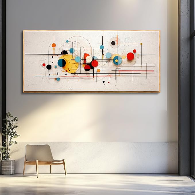 hyidecorart Large Framed Wall Art For Living Room Abstract Wall Decor Bedroom Artwork For Office Inspiration Colorful Bedroom Pictures Canvas Prints Wall Painting Hanging Modern Home Decor 72" x 32"