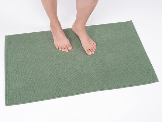 Cotton Paradise 100% Cotton Turkish Bathmat Rug, Soft Absorbent Quick Dry Non Slip, 17x24 Bathmat Rug, Sage Green