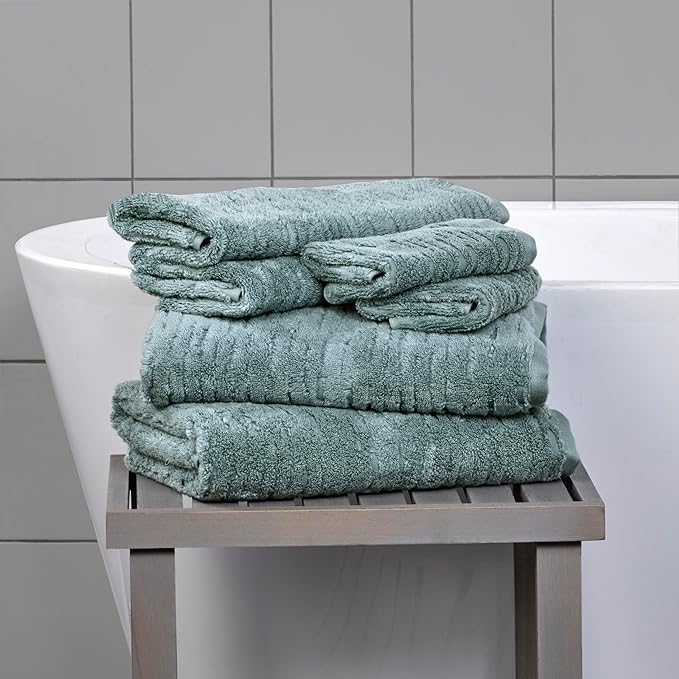 SKL Home CloudSoft Cotton Luxury 4 Pc Wash Set for Bath & Gift, Teal