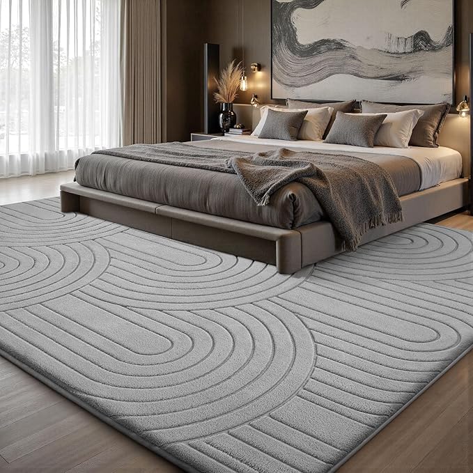 Sour Lemon 5x7 Area Rugs for Living Room,Soft Area Rug Modern Annualrings Rugs Machine Washable Area Rug,Non-Slip Rug Carpet for Bedroom Under Dining Table Home Office Decor
