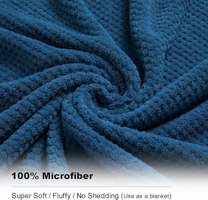 Extra Large Bath Towel Sheet Set 35x70 Inches, Oversized Bath Towels Set,Jumbo Large Microfiber - Quick Dry,Lightweight,Super Soft,Highly Absorbent Towel Set for Bathroom,Hotel,SPA,Pack of 4(Navy)