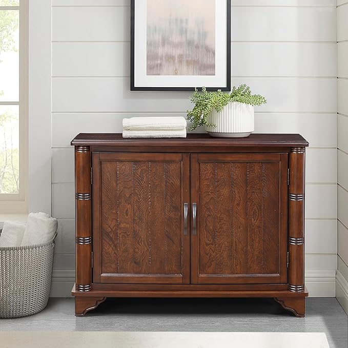 40" Retro Sideboard Storage Cabinet with 2 Doors, Wooden Console Table with Adjustable Storage Shelf, Sofa Couch Table for Hallway, Entry Way, Living Room, Dining Room, Light Espresso