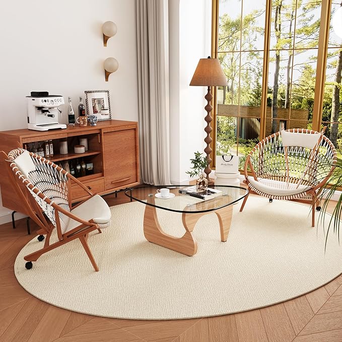 Coffee Tables Glass Small Farmhouse Coffee Table Mid-Century Modern Wood Center Table for Living Room, Original Transparent, 45 Inch
