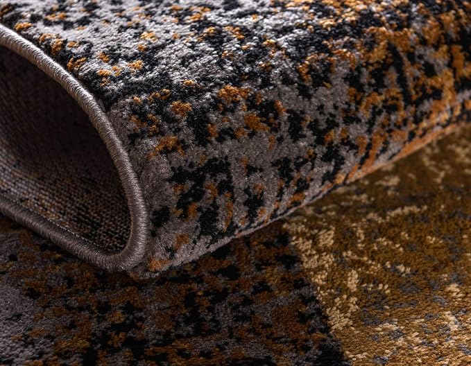 Unique Loom Barista Collection Area Rug - Excelsa (4' 1" x 6' 1" Rectangle, Beige/ Brown)