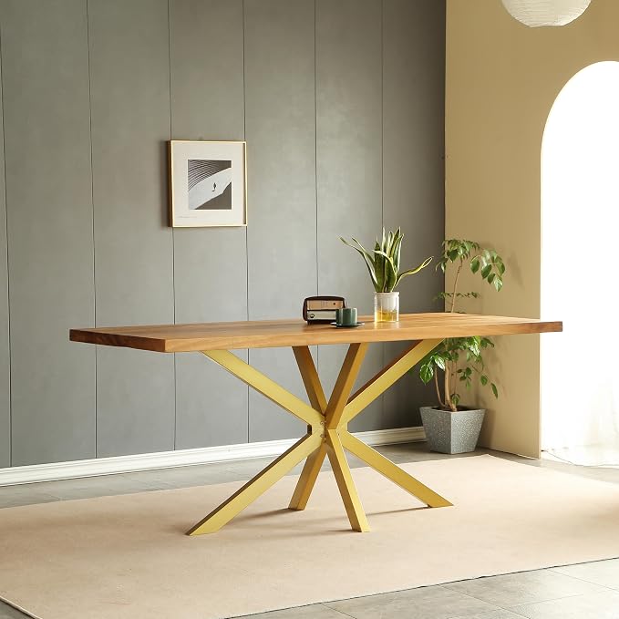 30 Inch Modern Table Base Gold, Metal Dining Table Legs with Suction Cups, Heavy Duty Desk Base for Marble,Glass,Wood Top, Set of 4 Furniture Legs for Home,Kitchen,DIY Bench Legs Coffee Table (Gold)