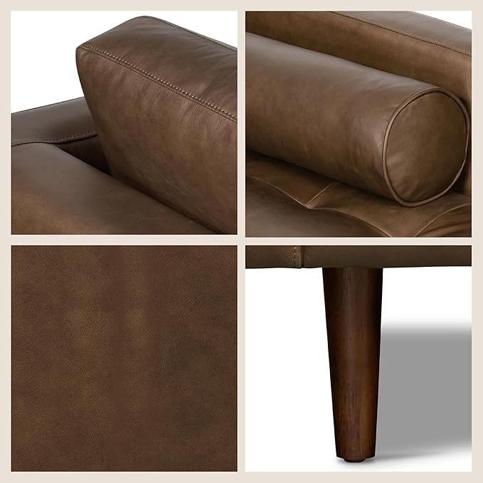 Poly & BARK Napa Right-Facing Sectional Sofa in Cocoa Brown