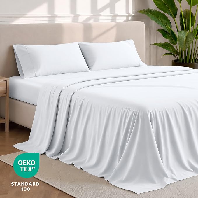 Bare Home RV Bunk Sheet Set - 1800 Ultra-Soft Microfiber RV Bunk Bed Sheets - Double Brushed - Deep Pockets - Easy Fit - 3 Piece Set - Bedding Sheets & Pillowcases (RV Bunk (30x75), White)